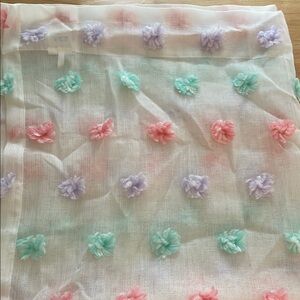 Set of 4 Pom Pom Sheer Curtains 38x84 inches